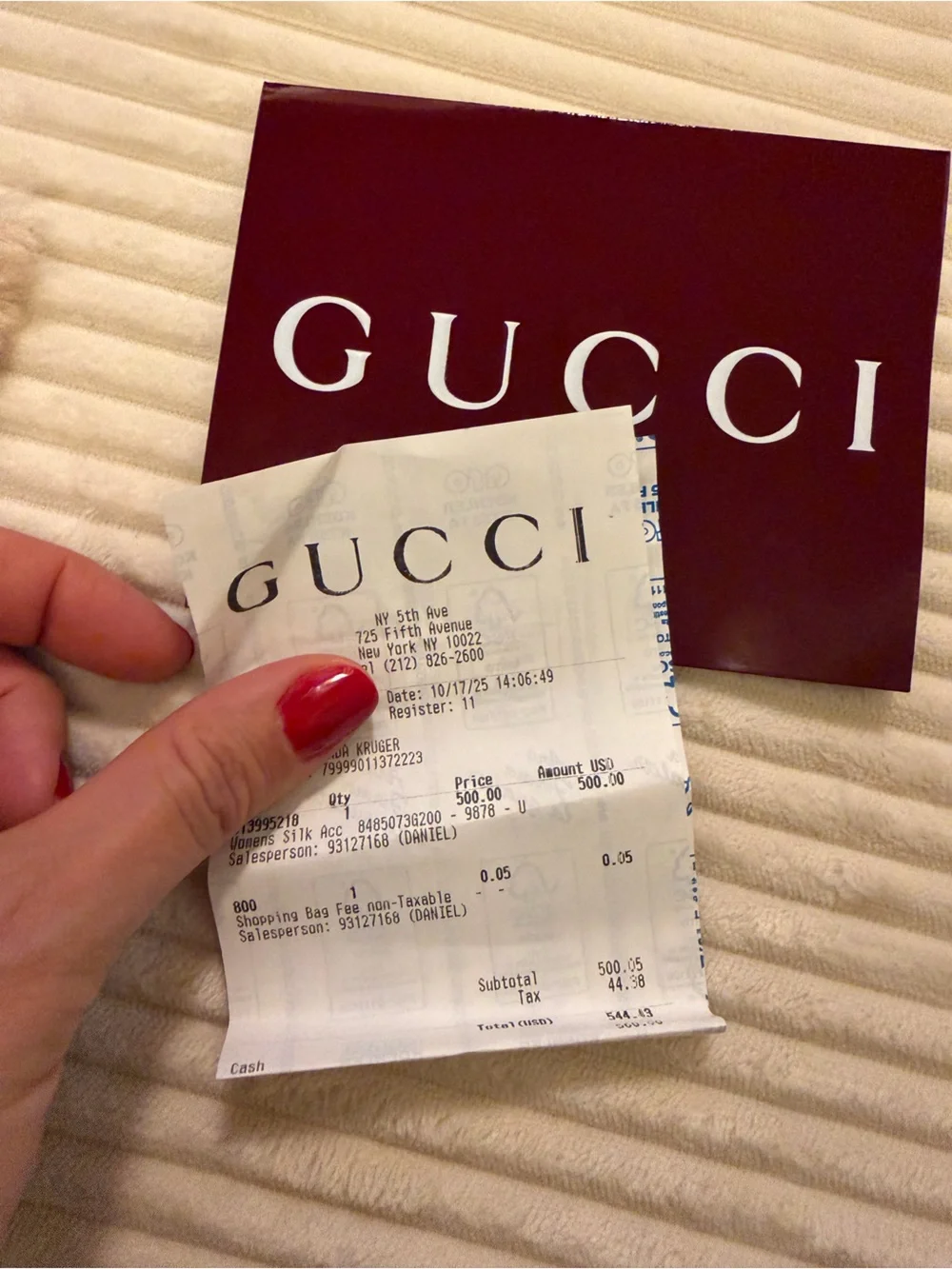 GG wool scarf in beige and ivory | GUCCI® US - Picture 4 of 8